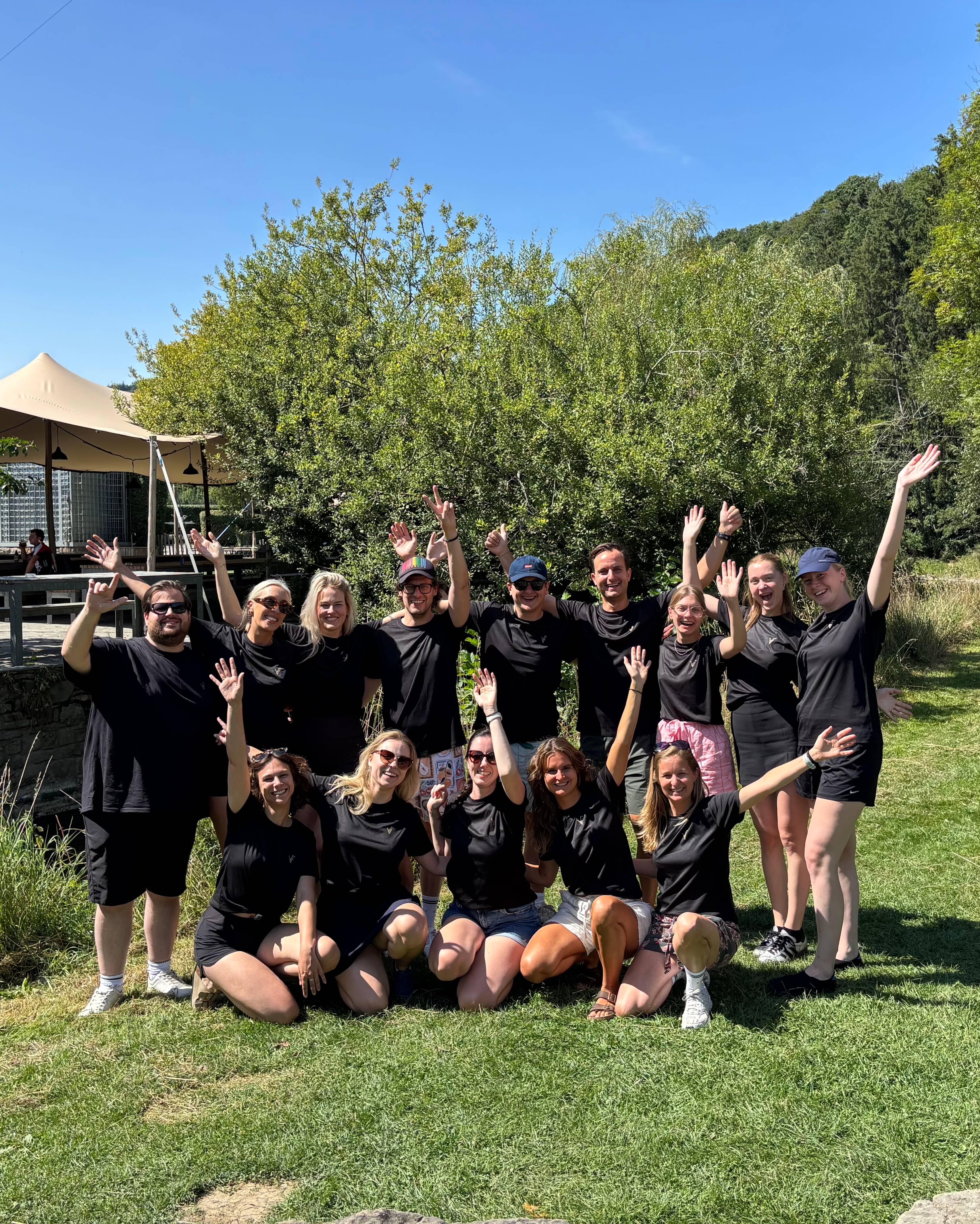 Het Salino team op teambuilding